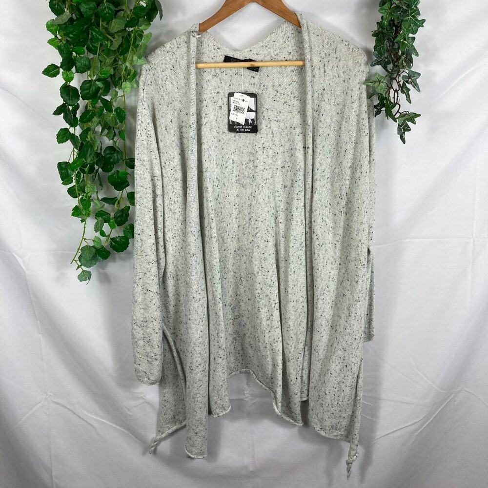NWT RDI Marled Grey Cardigan Sweater Size Large